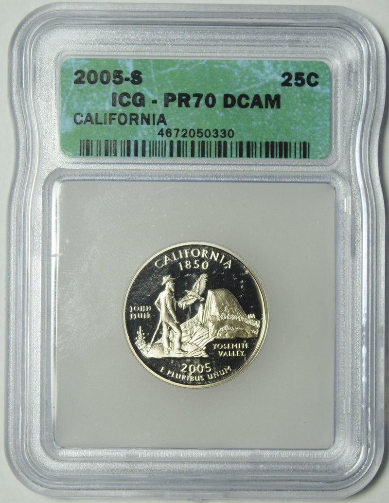 2005-S California State Quarter ICG PR-70 DCAM