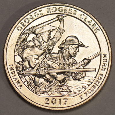 2017-S George Rogers Clark National Historic Park, IN Quarter  Gem Brilliant Uncirculated