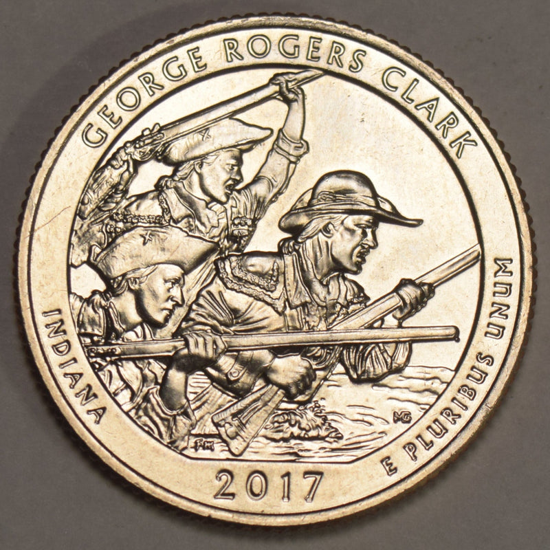 2017-S George Rogers Clark National Historic Park, IN Quarter  Gem Brilliant Uncirculated