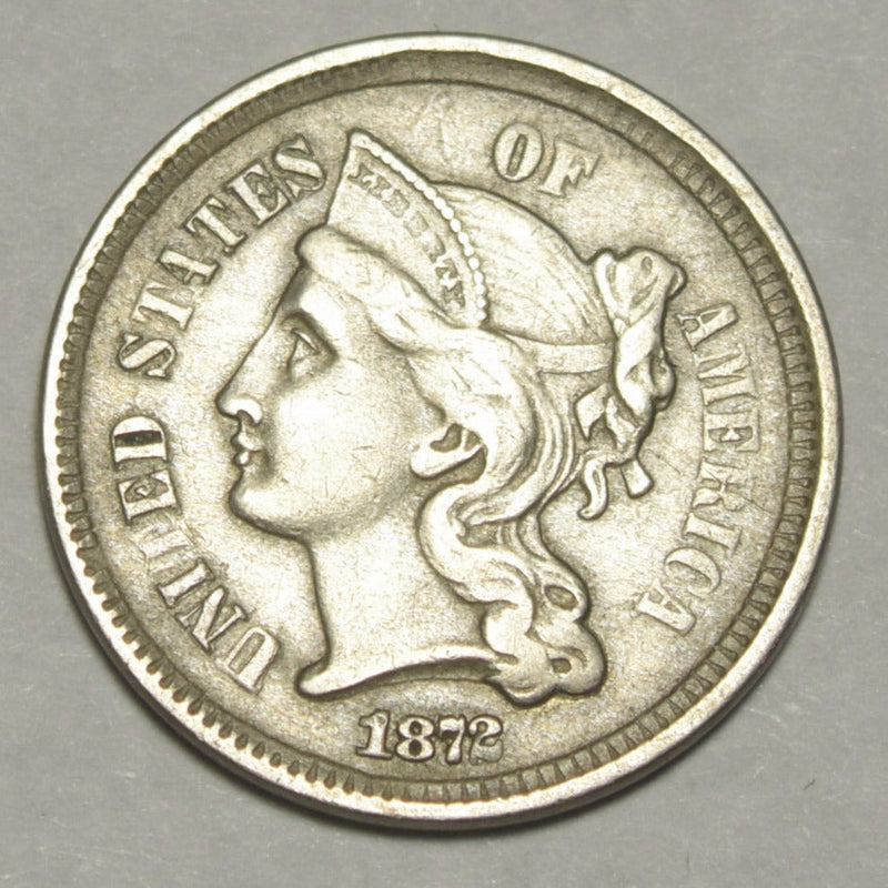 1872 Nickel Three Cent Piece . . . . Extremely Fine
