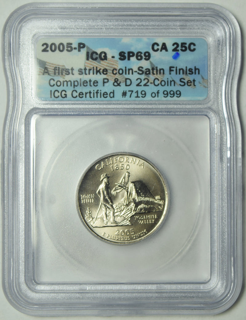2005 California State Quarter ICG SP-69 First Strike Satin Finish