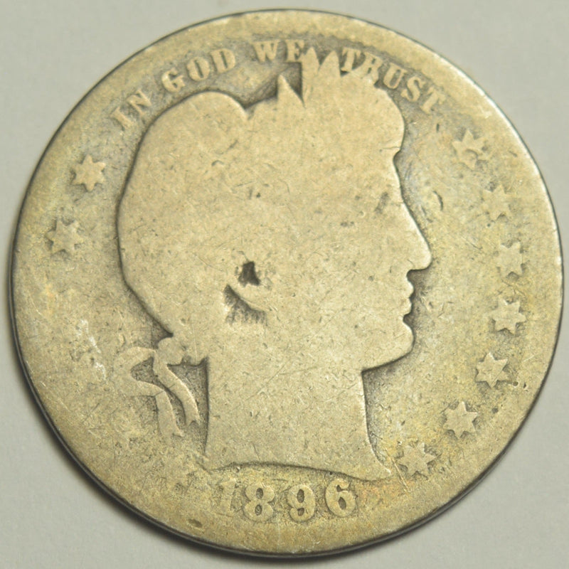 1896-O Barber Quarter About Good