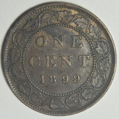 1899 Canadian Cent XF/AU