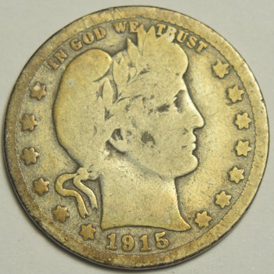 1915-S Barber Quarter Good/VG