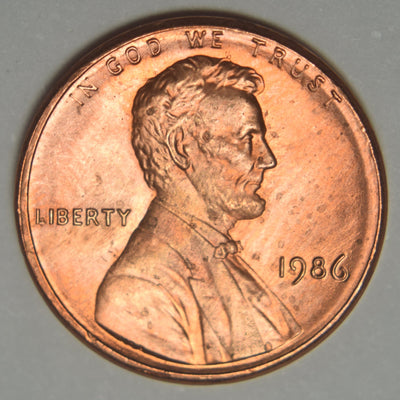 1986 Lincoln Cent Brilliant Uncirculated