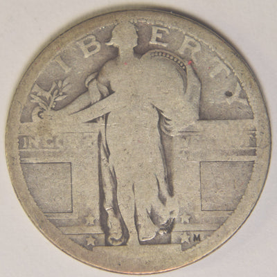 1917 Type 1 Standing Liberty Quarter AG no date