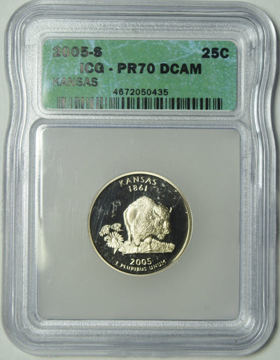 2005-S Kansas State Quarter ICG PR-70 DCAM