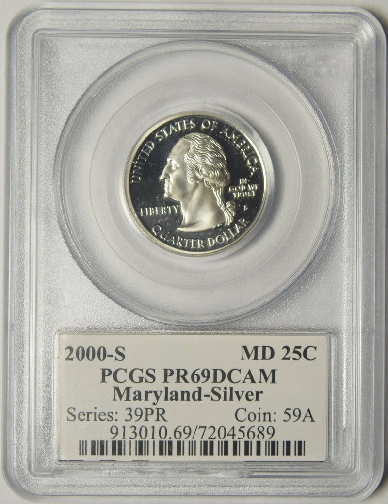 2000-S Maryland Silver State Quarter PCGS PR-69 DCAM