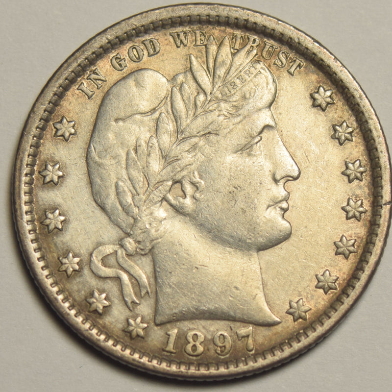 1897 Barber Quarter . . . . Choice About Uncirculated