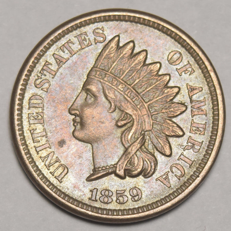 1859 Copper-Nickel Indian Cent . . . . Choice About Uncirculated