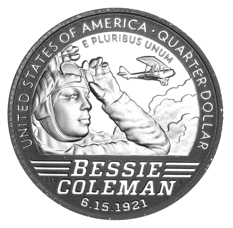 2023-S  Silver Bessie Coleman Quarter . . . . Superb Brilliant Proof Silver