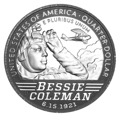 2023-S Silver Besse Coleman Famous Women Quarter Superb Brilliant Proof Silver