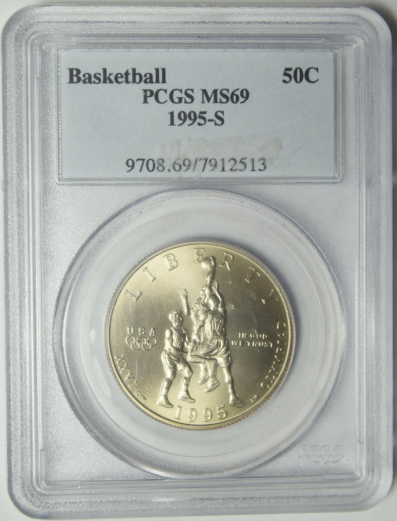 1995-S Basketball Half PCGS MS-69