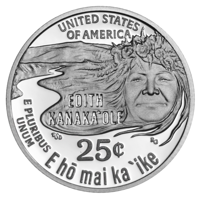 2023-S Edith Kanaka’ole Quarter . . . . Superb Brilliant Proof Silver