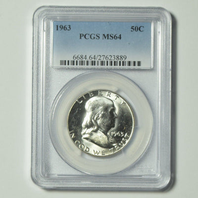 1963 Franklin Half PCGS MS-64