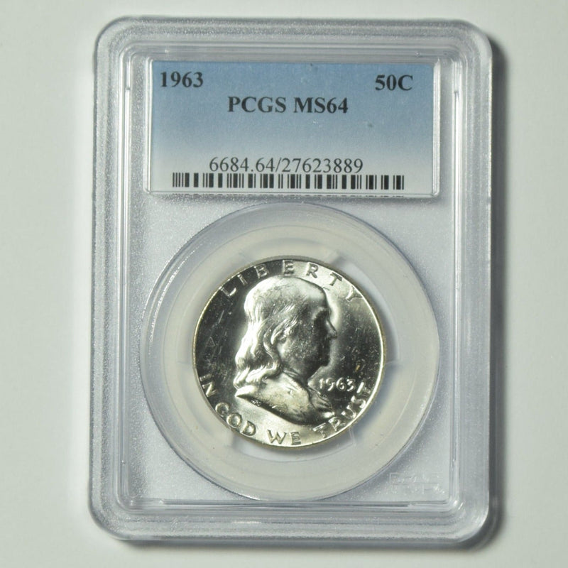 1963 Franklin Half PCGS MS-64