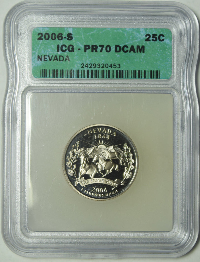 2006-S Nevada State Quarter ICG PR-70 DCAM
