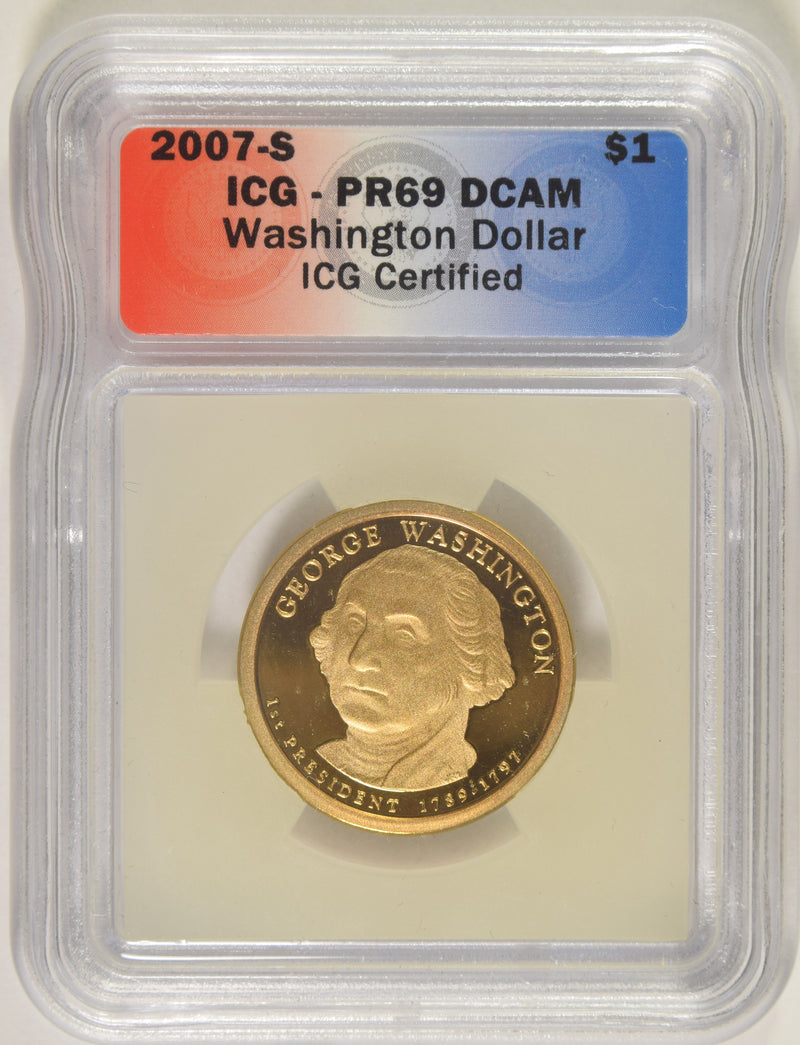 2007-S Washington Presidential Dollar . . . . ICG PR-69 DCAM