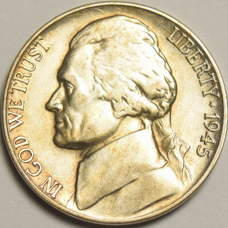 1945-P Silver Jefferson Nickel . . . . Choice About Uncirculated