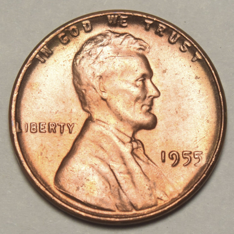 1955 Poor Man Doubled Die Lincoln Cent . . . . Gem BU Red