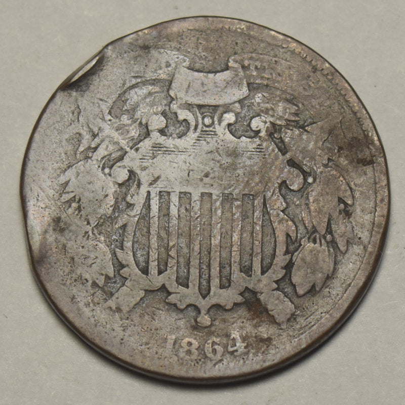 1864 Two Cent Piece . . . . Good rough