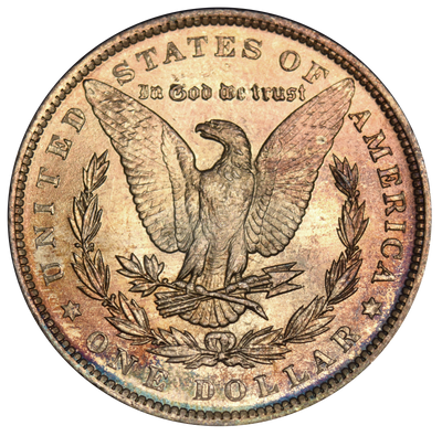 1890 Morgan Dollar . . . . Gem BU Color!