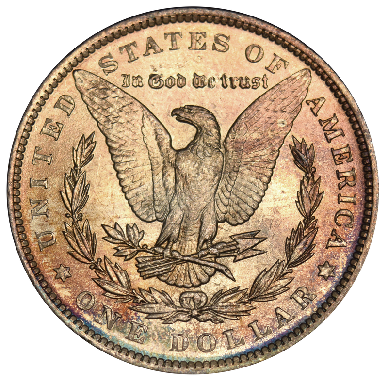 1890 Morgan Dollar . . . . Gem BU Color!