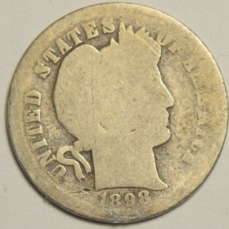 1898 Barber Dime . . . . About Good