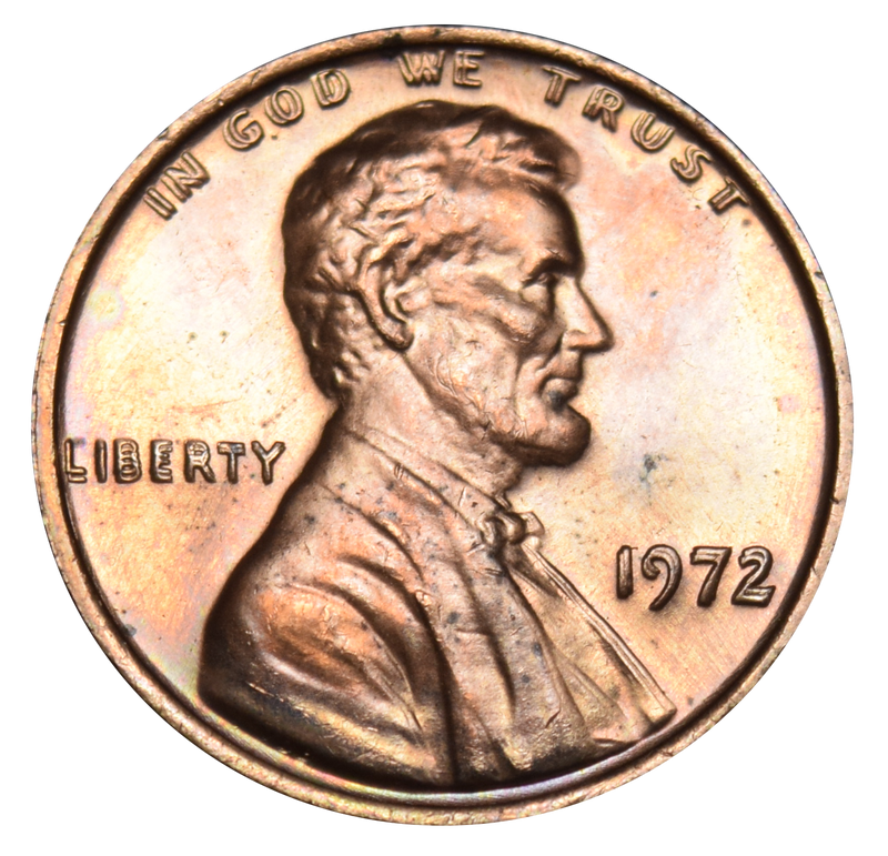 1972/1972 Doubled Die Lincoln Cent . . . . Gem BU Red