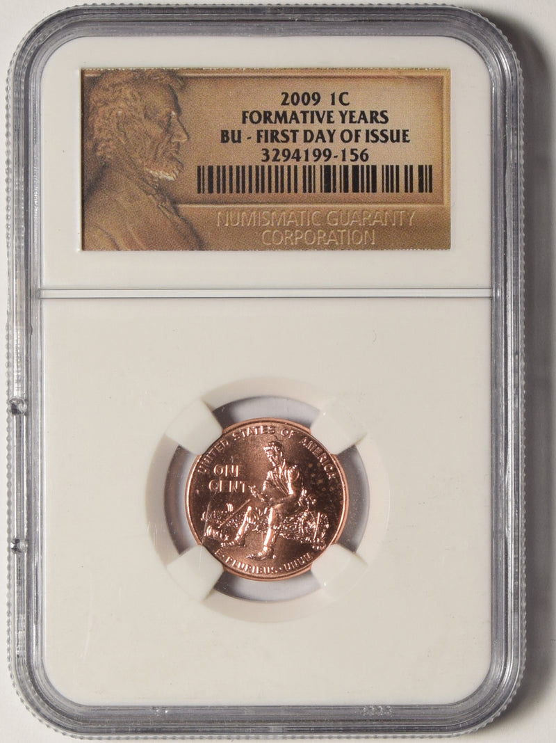 2009 Formative Years Lincoln Cent . . . . NGC BU First Day of Issue