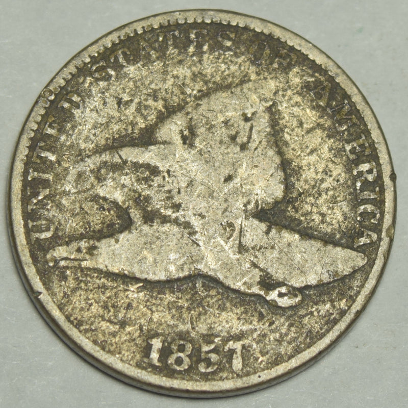 1857 Flying Eagle Cent . . . . VG corroded