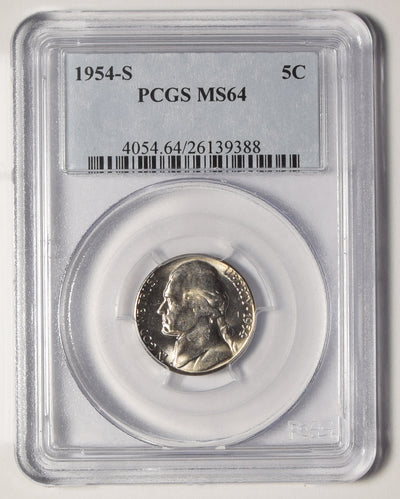 1954-S Jefferson Nickel . . . . PCGS MS-64