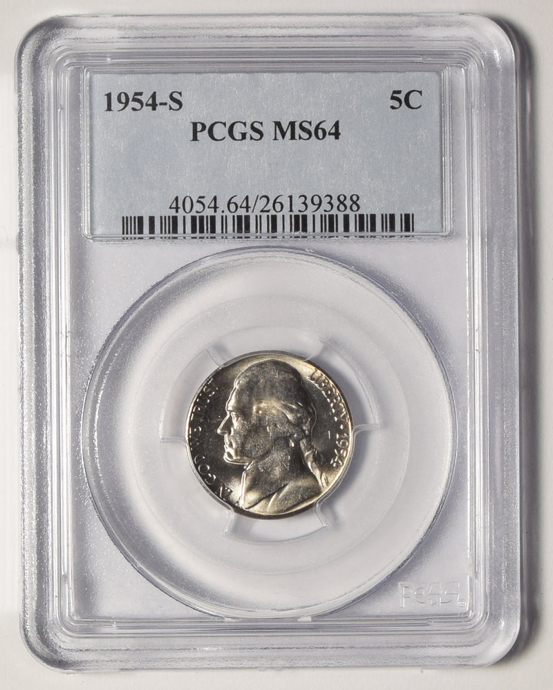 1954-S Jefferson Nickel . . . . PCGS MS-64