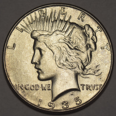 1935 Peace Dollar Gem Brilliant Uncirculated