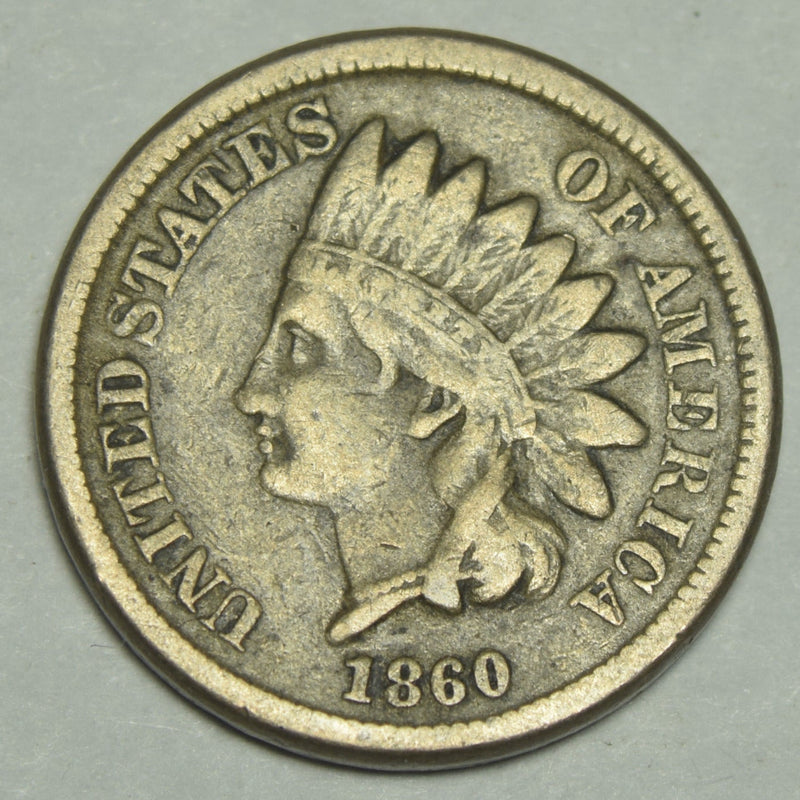 1860 Copper-Nickel Indian Cent . . . . Very Fine
