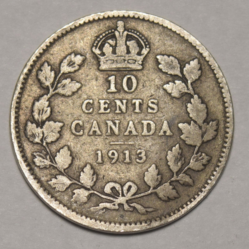 1913 Canadian 10 Cents . . . . Very Good