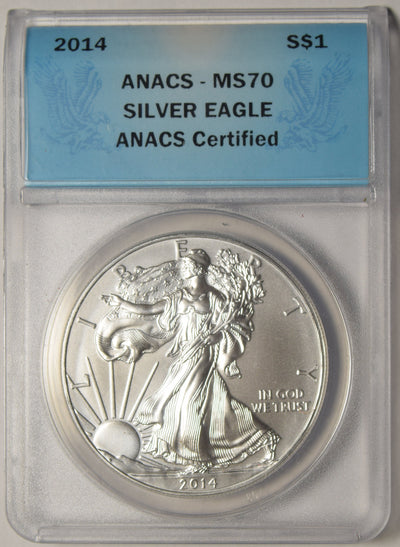 2014 Silver Eagle ANACS MS-70