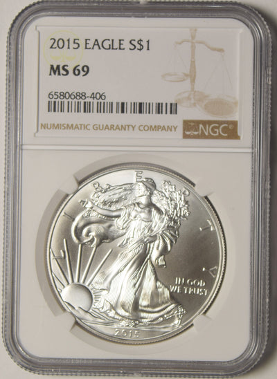 2015 Silver Eagle NGC MS-69