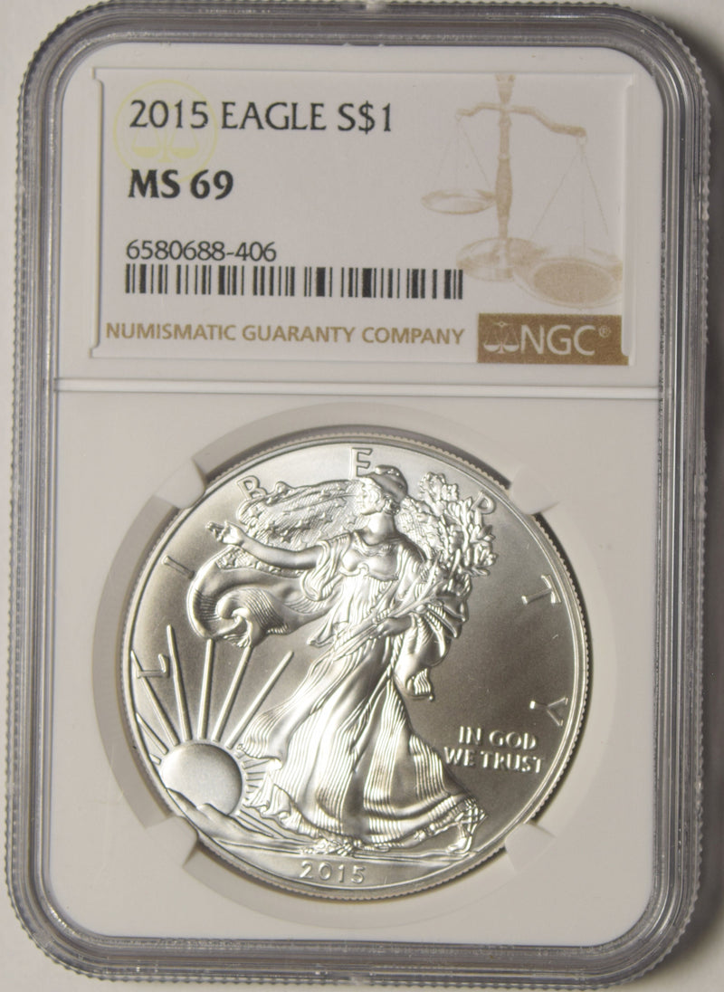 2015 Silver Eagle NGC MS-69