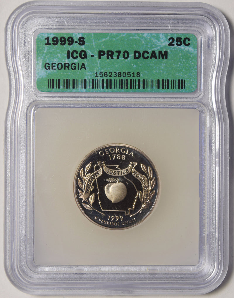 1999-S Georgia State Quarter ICG PR-70 DCAM