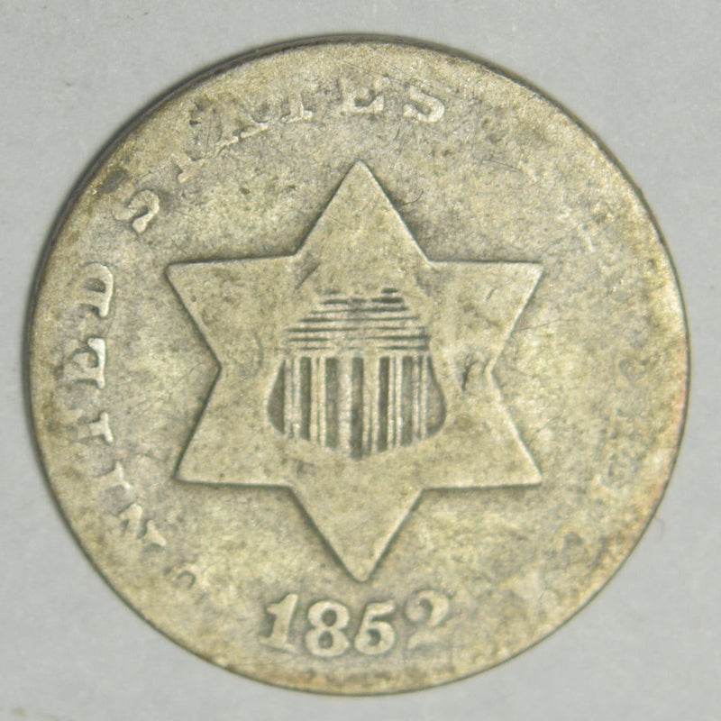 1852 Silver Three Cent Piece . . . . Good