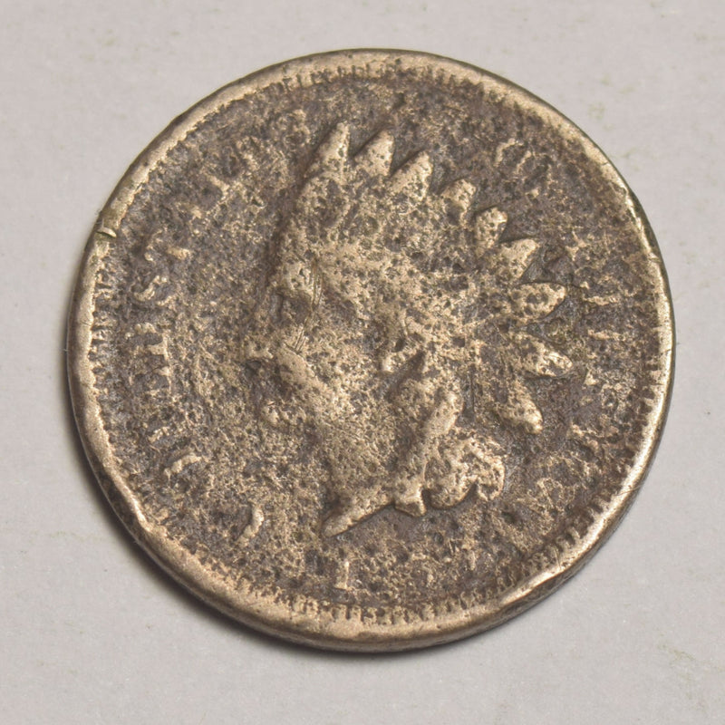 1859 Copper-Nickel Indian Cent . . . . Good corrosion