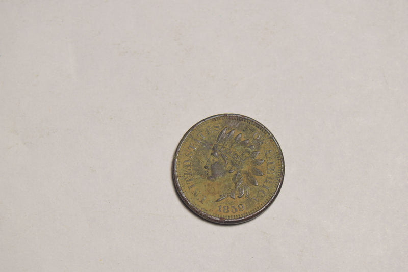 1859 Copper-Nickel Indian Cent . . . . XF corrosion