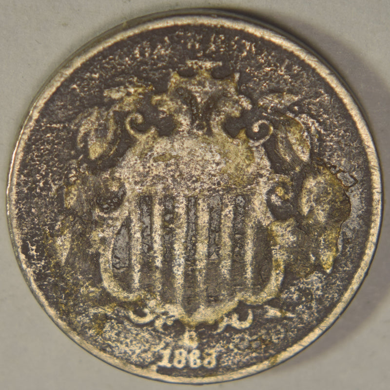 1868 Shield Nickel . . . . VG corroded