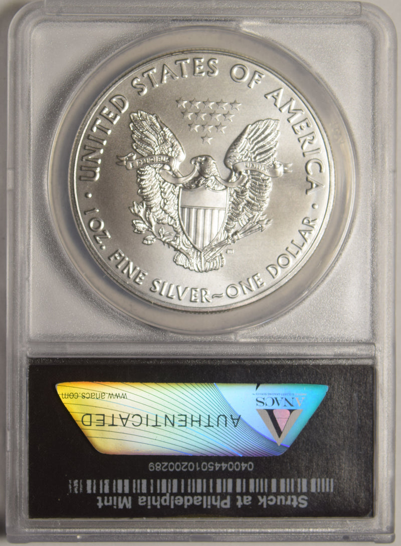 2017 (P) Silver Eagle . . . . ANACS MS-69 A First Strike Coin President of the US Seal