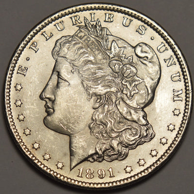 1891-CC Spitting Eagle Morgan Dollar Choice Brilliant Uncirculated