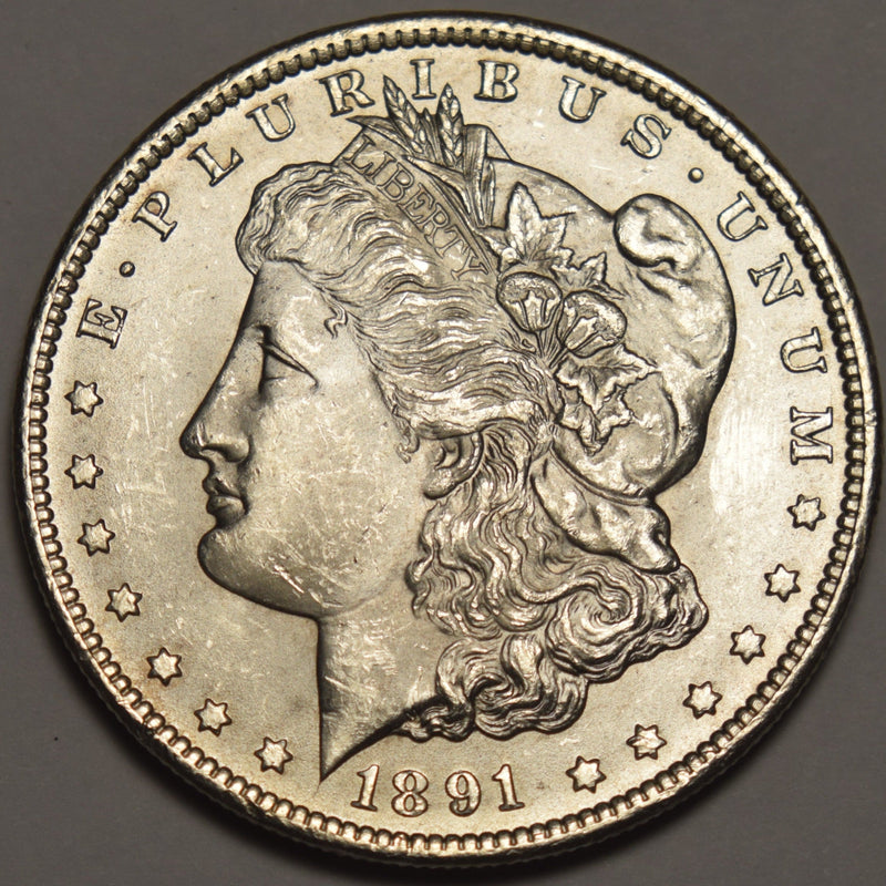 1891-CC Spitting Eagle Morgan Dollar Choice Brilliant Uncirculated