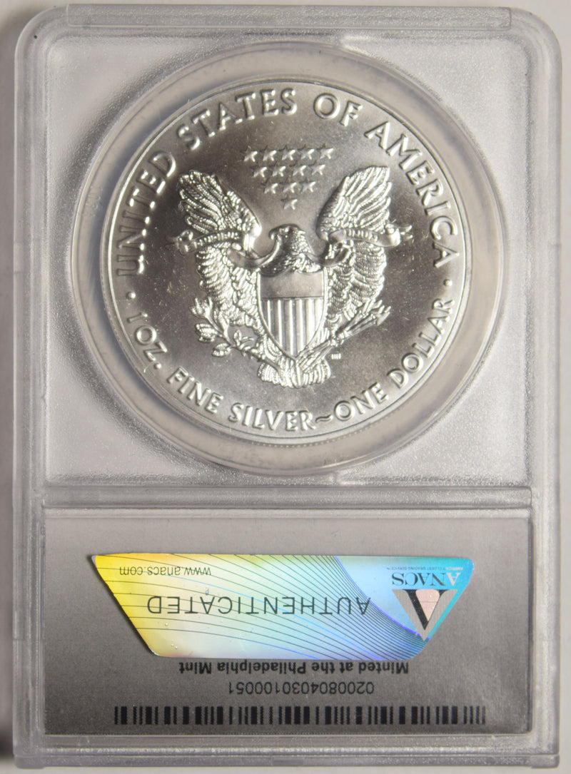 2017 (P) Silver Eagle . . . . ANACS MS-70 from Complete Mint State Set