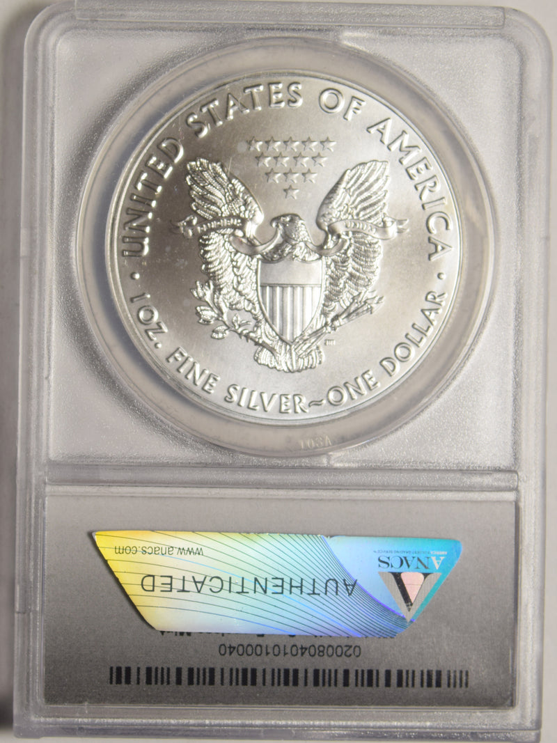 2017 (S) Silver Eagle . . . . ANACS MS-70 from Complete Mint State Set