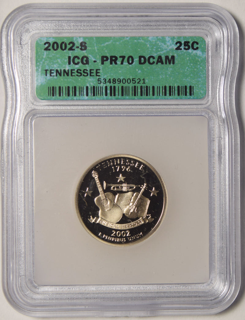 2002-S Tennessee State Quarter ICG PR-70 DCAM